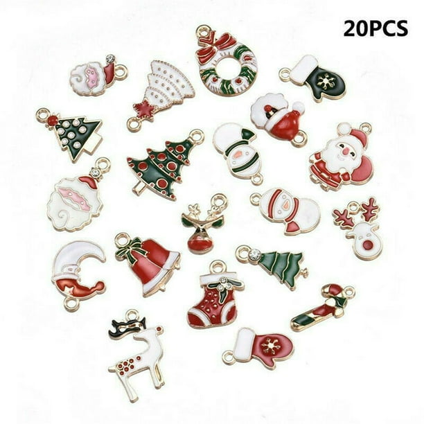 Christmas Decor Pendant Alloy Charms Mixed Enamel Ornament Party Metal 20pcs Christmas Decor Pendant Alloy Charms Mixed Enamel Ornament Party Metal 20pcs